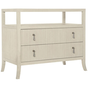 East Hampton Nightstand Cerused Linen with Aged Silver Hardware | Bernhardt