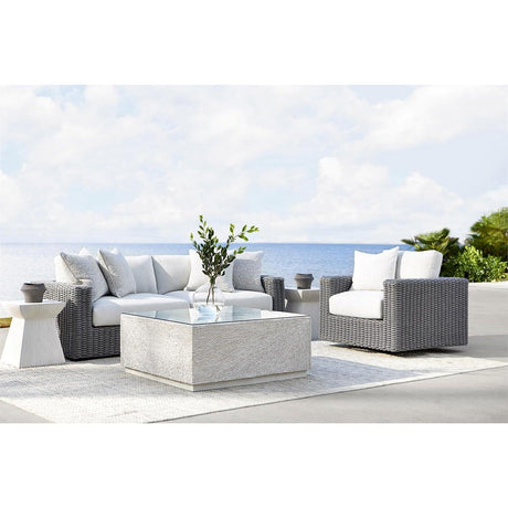 Bernhardt Exteriors Tenerife Square Coco Twig Cocktail Table - Home Elegance USA