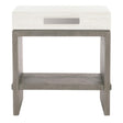 Foundations One-Drawer Nightstand Two-Tone Acacia with USB Charging | Bernhardt