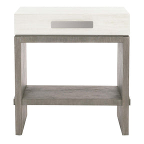 Foundations One-Drawer Nightstand Two-Tone Acacia with USB Charging | Bernhardt