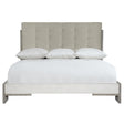 Foundations Upholstered Panel Bed in Light Shale & Linen Finish | Bernhardt