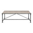 Galesbury Cocktail Table Honed Travertine Stone & Steel – Bernhardt