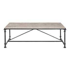 Galesbury Cocktail Table Honed Travertine Stone & Steel – Bernhardt