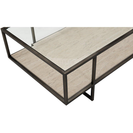 Bernhardt Harlow Metal Rectangular Cocktail Table - Home Elegance USA