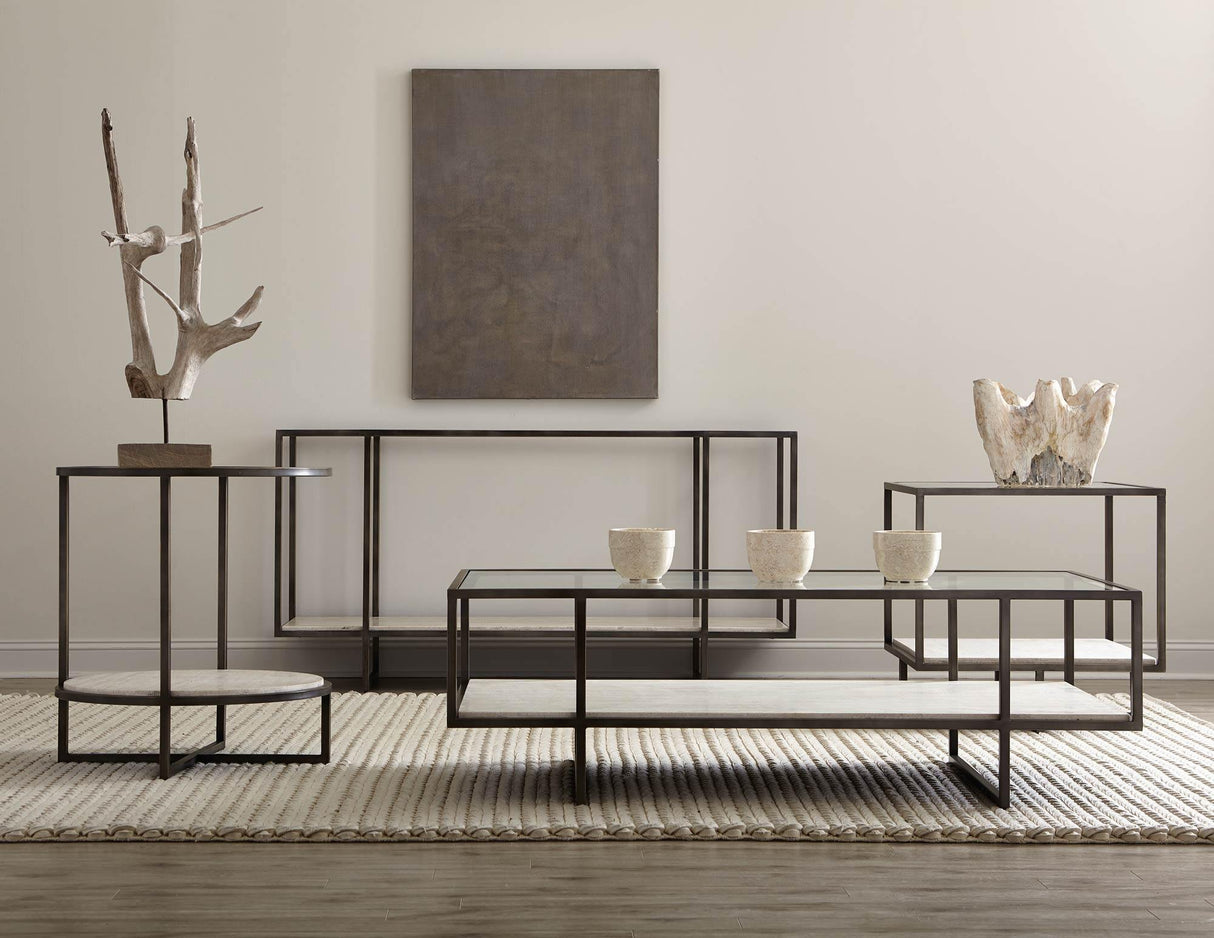 Bernhardt Harlow Metal Round Chairside Table - Home Elegance USA