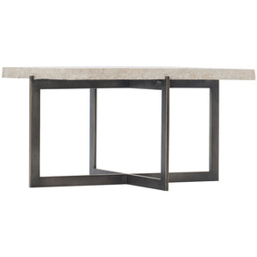 Hathaway Cocktail Table White Travertine Stone Top | Bernhardt