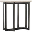 Hathaway Mid‑Century Drink Side Table with Chiseled Travertine | Bernhardt Living