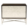 Adagio Glam Modern Nightstand Espresso Wood & Capiz Shell Drawers | Bernhardt