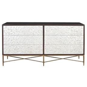Adagio Dresser Espresso Wood with Capiz Shell Sunburst | Bernhardt