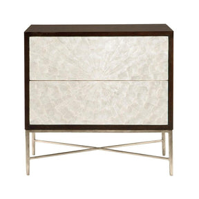 Adagio Nightstand Espresso with Capiz Shell Sunburst Drawers | Bernhardt - sold by Home Elegance USA
