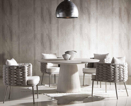 Alexa Round Oak Dining Table Jicama Finish | Bernhardt