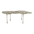 Annabella Cocktail Table Ginkgo Leaf Pattern Satin Nickel – Bernhardt