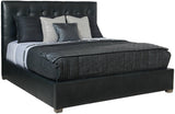 Bernhardt Interiors Avery Leather Button-Tufted Bed 54.5" - Home Elegance USA