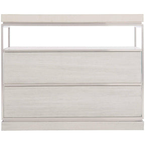 Bryne Nightstand 36-Inch Bone Finish with Marble Top | Bernhardt