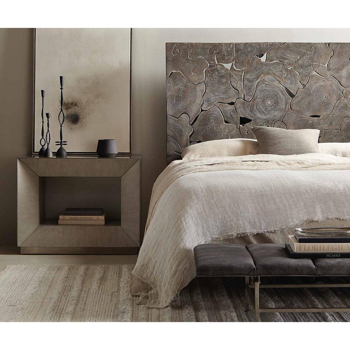 Bernhardt Interiors Calavaras Fabric Panel Bed - King - Home Elegance USA