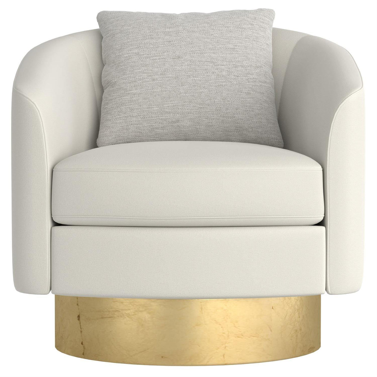 Bernhardt Interiors Camino Gold Leaf Swivel Chair - Home Elegance USA