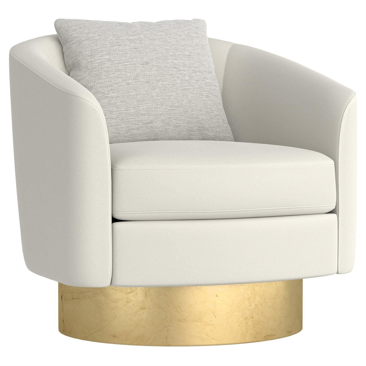 Bernhardt Interiors Camino Gold Leaf Swivel Chair - Home Elegance USA