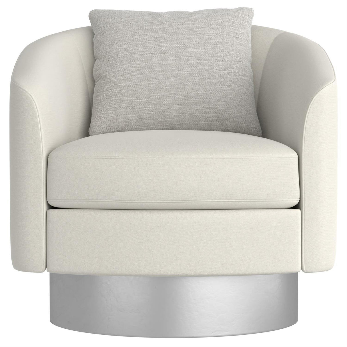 Bernhardt Interiors Camino Silver Leaf Swivel Chair - Home Elegance USA