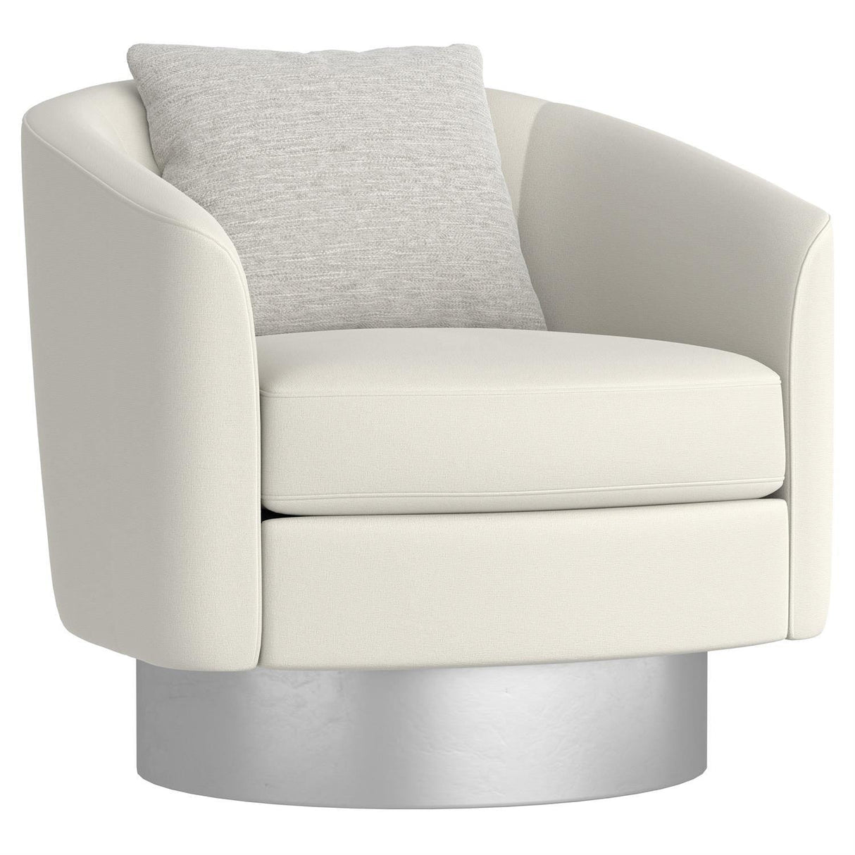 Bernhardt Interiors Camino Silver Leaf Swivel Chair - Home Elegance USA