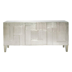 Carleton Entertainment Credenza German Silver Media Cabinet | Bernhardt