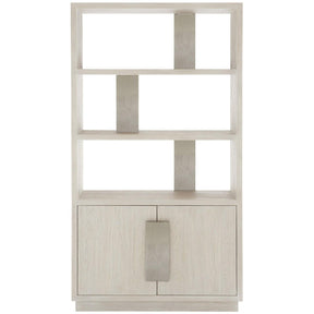 Ellis Etagere in White Oak & Textured Nickel Metal | Bernhardt | Bauhaus-Inspired Design