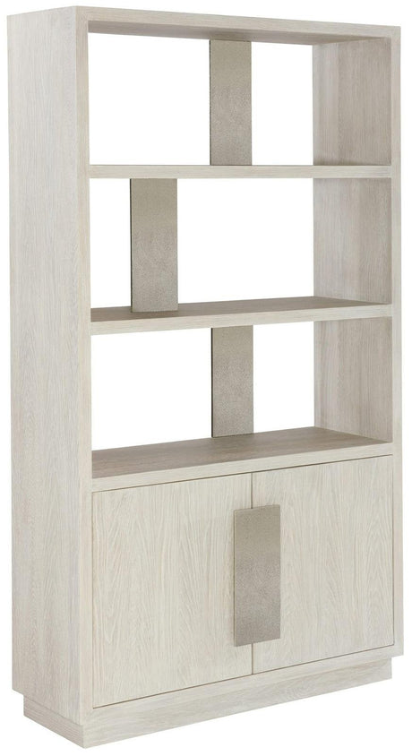 Ellis Etagere in White Oak & Textured Nickel Metal | Bernhardt | Bauhaus-Inspired Design