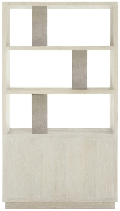 Ellis Etagere in White Oak & Textured Nickel Metal | Bernhardt | Bauhaus-Inspired Design