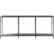 Equinox Console Table Nickel Aluminum & Black Iron Frame | Bernhardt