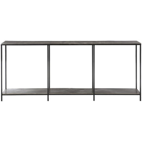 Equinox Console Table Nickel Aluminum & Black Iron Frame | Bernhardt