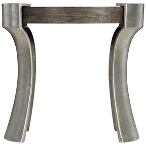 Gainsford Rustic‑Modern Round Side Table with Sandblasted Oak & Graphite Metal | Bernhardt