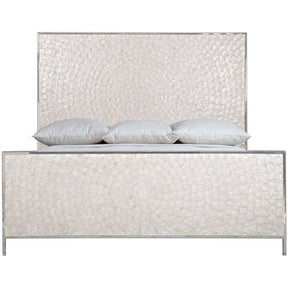 Helios Panel Bed with Capiz Shell Headboard and Footboard | Bernhardt