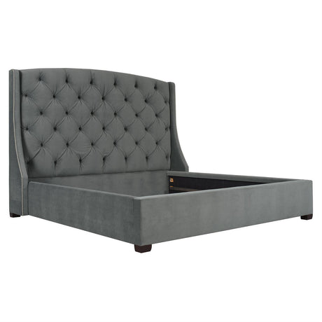 Bernhardt Interiors Jordan Button-Tufted Wing Bed 64" - Home Elegance USA