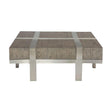 Leigh Cocktail Table Rustic Gray Oak & Tarnished Nickel – Bernhardt
