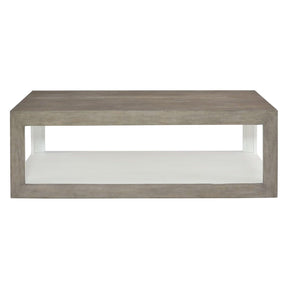 Oldham 54-Inch Cocktail Table Rustic Gray & White Plaster – Bernhardt