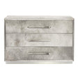 Parkin Modern Drawer Chest – Gray Hair-on-Hide & Steel Base