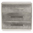 Parkin Nightstand Gray Hair-on-Hide with Stainless Steel Base | Bernhardt