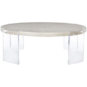 Pearle 50-Inch Round Cocktail Table Capiz Shell & Acrylic – Bernhardt