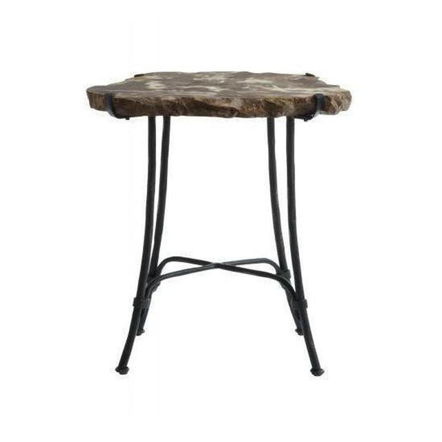 Bernhardt Interiors Petrified Wood Slab Side Table - Home Elegance USA