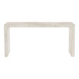 Seward Console Table White Hair-On-Hide with Saddle Stitching | Bernhardt