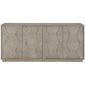 Linea 74-Inch Buffet in Cerused Greige with Dimensional Oak Fronts – Bernhardt