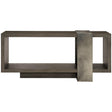 Linea Console Table Cerused Charcoal Oak & Textured Graphite Metal | Bernhardt