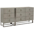 Linea Nine-Drawer Dresser Cerused Greige Oak | Bernhardt