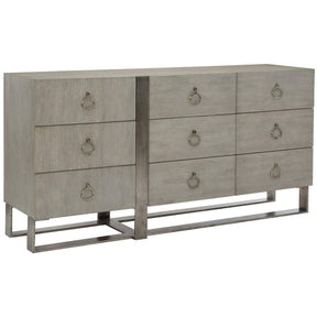Linea Nine-Drawer Dresser Cerused Greige Oak | Bernhardt