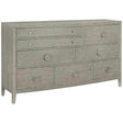 Linea Dresser Cerused Greige or Cerused Charcoal 8-Drawer Rustic Modern Storage | Bernhardt