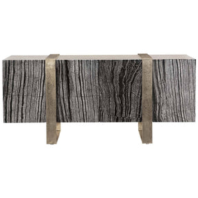 Linea Entertainment Credenza Black Forest Marble Media Console | Bernhardt