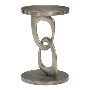 Linea Metal Interlocking Round Chairside Table | Bernhardt