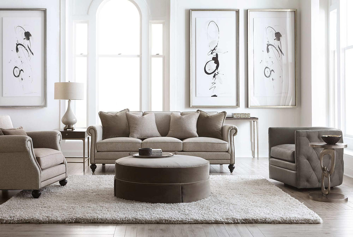 Bernhardt Linea Metal Interlocking Round Chairside Table - Home Elegance USA