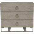 Linea Nightstand Cerused Greige Oak with Textured Graphite Base | Bernhardt