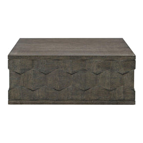 Linea Cocktail Table Square Oak Veneer in Cerused Charcoal – Bernhardt