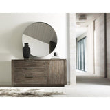 Bernhardt Logan Square Oakley Round Metal Mirror - Home Elegance USA